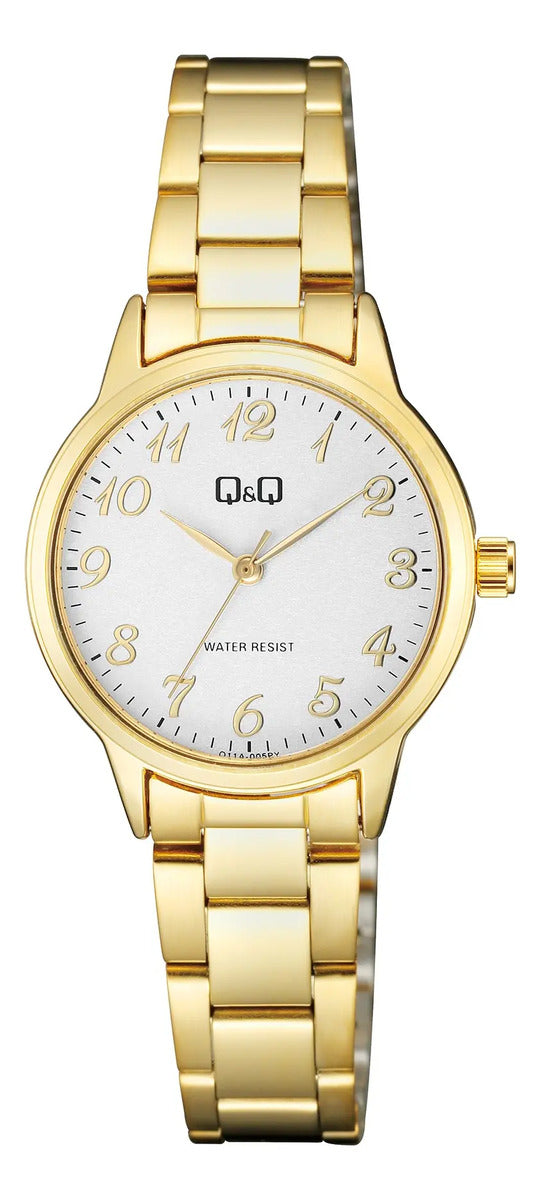 Reloj Q&q Metal Dama 30mm Q11a-005py - Dorado