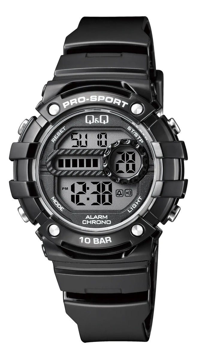 Reloj Digital Q&q Silicona Hombre 40mm M154j002y - Negro