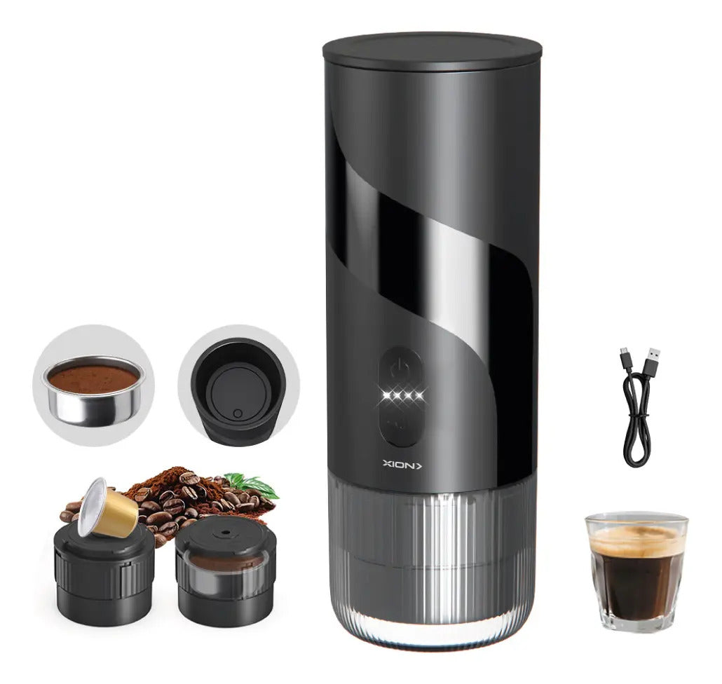 Cafetera Para Capsula Y Café Xion Portátil Xi-cm1 Negro