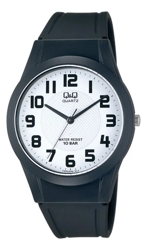 Reloj Q&q Silicona Hombre 38mm Vq50j002y - Negro