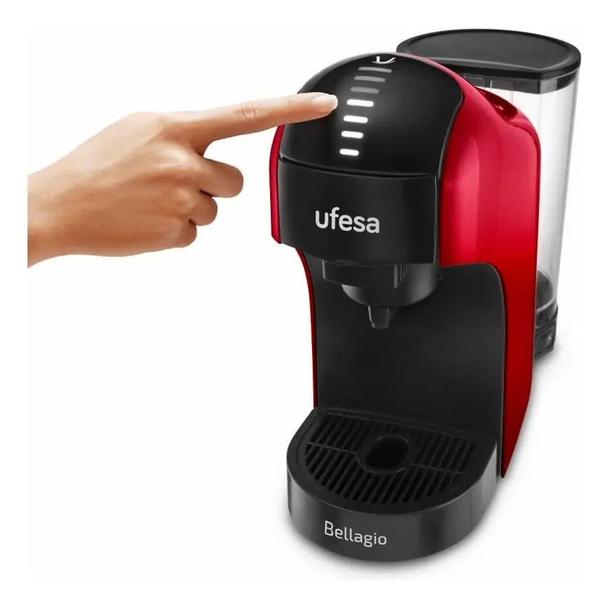Cafetera Multicápsulas Bellagio Rossa Ufesa Roja - Rojo