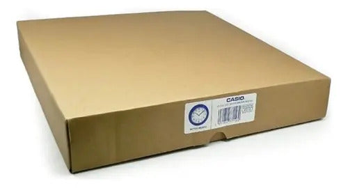 Reloj De Pared Casio Redondo Iq-126-5b - Madera Blanco