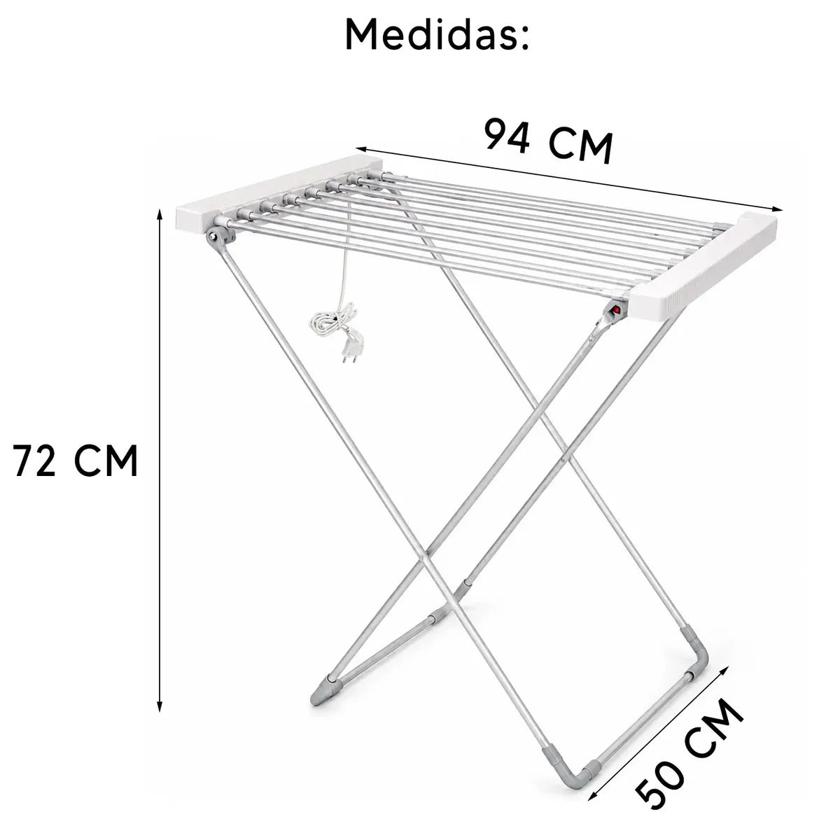 Tendedero Eléctrico Xion Calefaccionado Tender-2 - Plateado