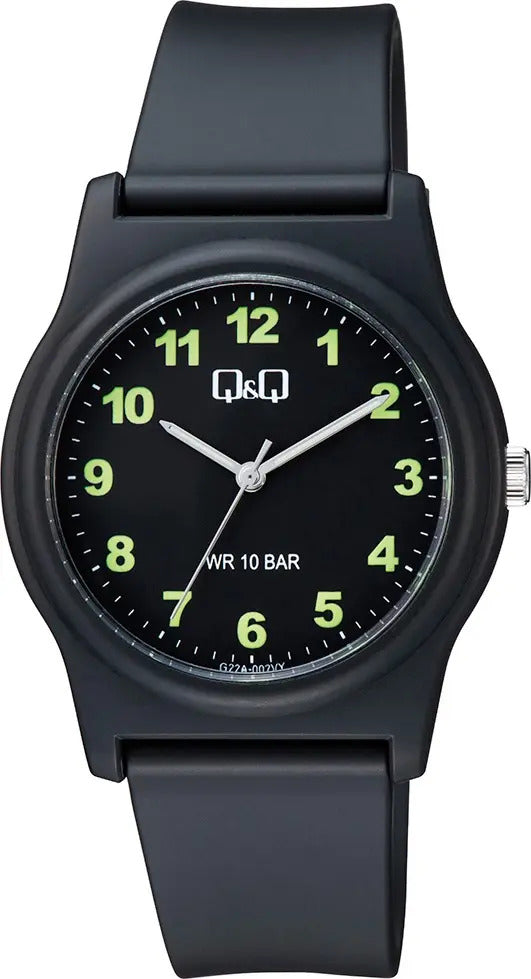 Reloj Q&q Silicona Hombre 38mm G22a-002vy - Negro