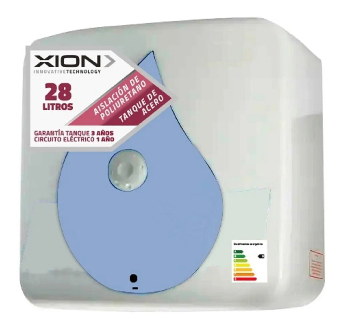 Termotanque Calefón Xion 28 Lts Prisma Acero Xi-cal30p Blanco