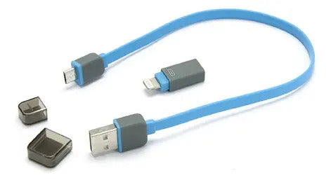 Cable Usb 2 En 1 (iPhone 6 / Micro Usb) Ripcolor - Azul