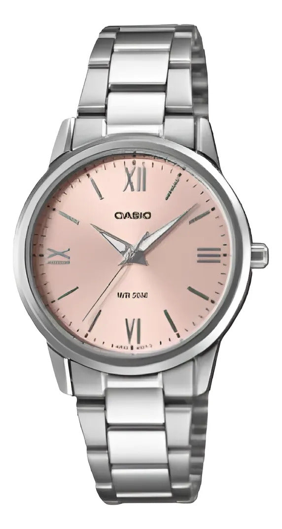 Reloj Casio Metal Dama 31mm Ltp-1303dd4a - Plateado