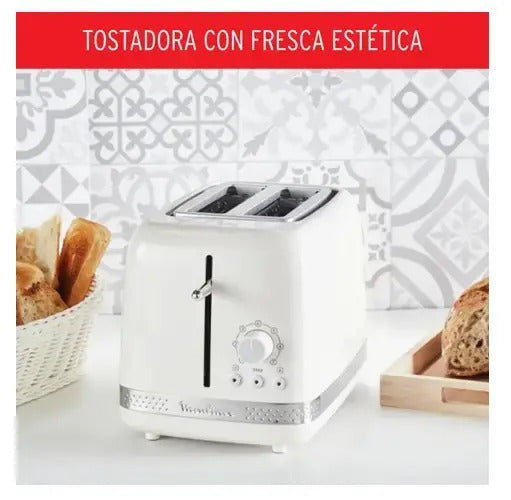 Tostadora Moulinex 2 Ranuras Anchas 850w - Marfil