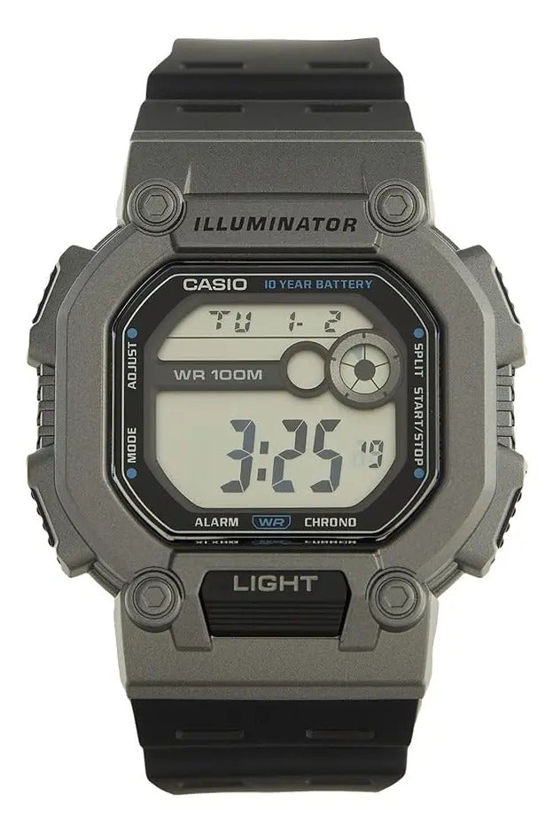 Reloj Casio W-737h-1a2 Digital Crono D/hora Alarma Gris Oscuro
