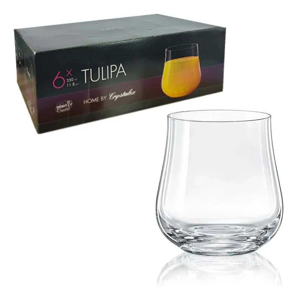 Set Vasos Tulipa 350 Ml X6 Bohemia