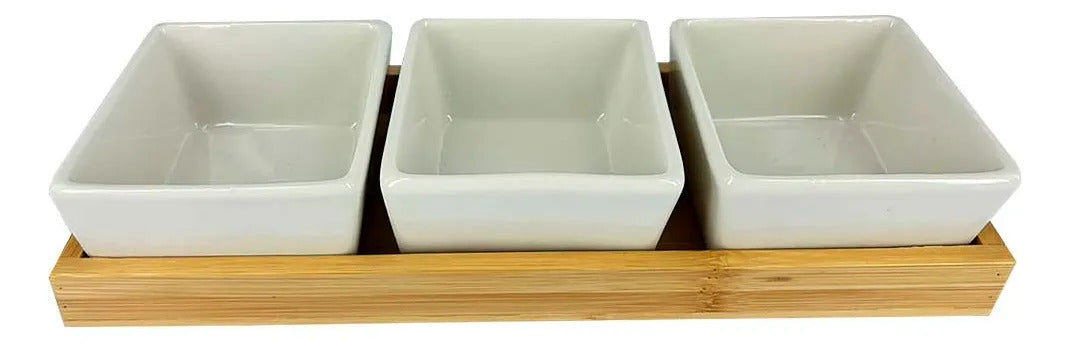 Set De 3 Deeps Con Bandeja De Madera