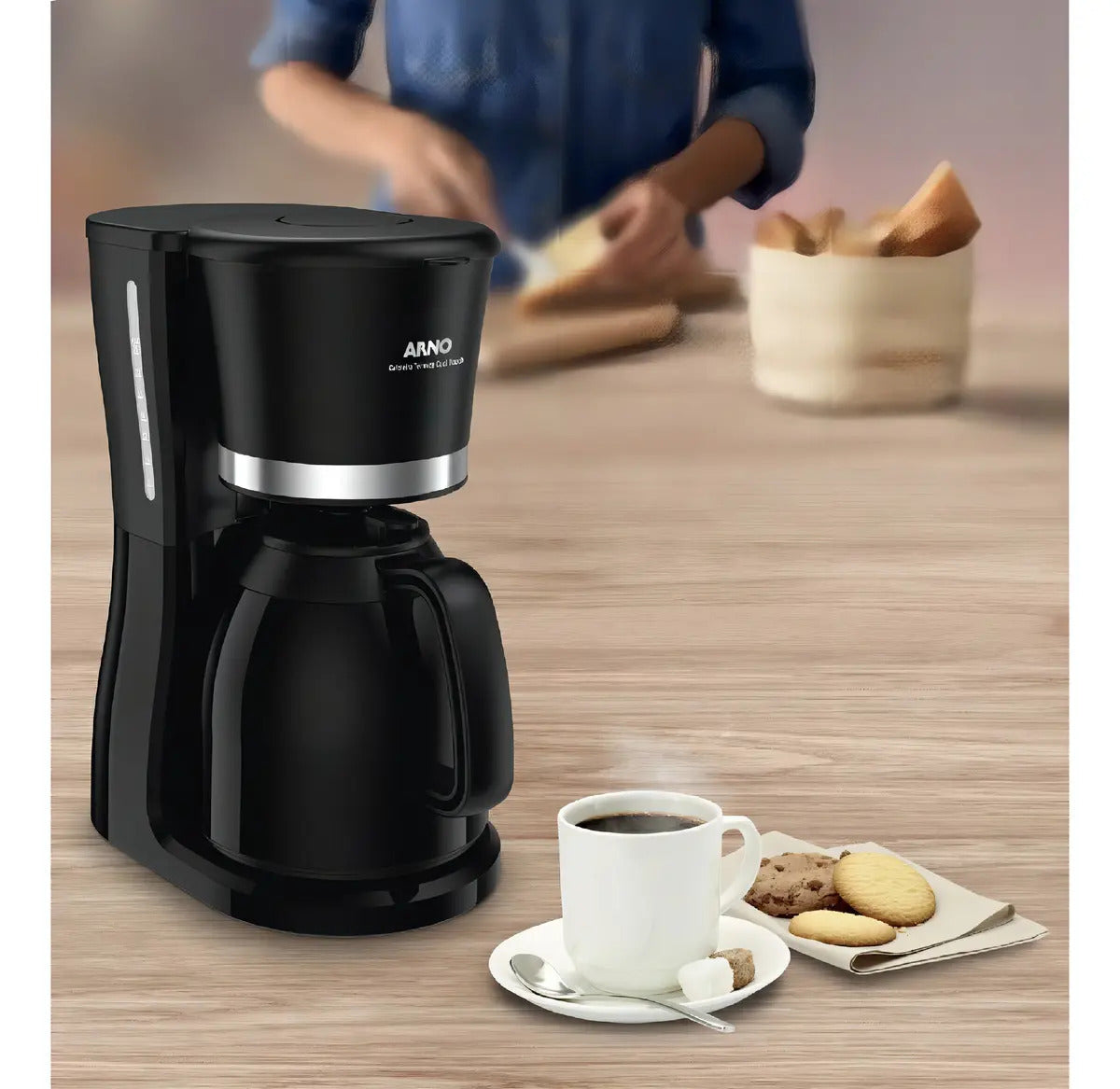 Cafetera Filtro Arno 1l Jarra Térmica Cool Touch - Negro