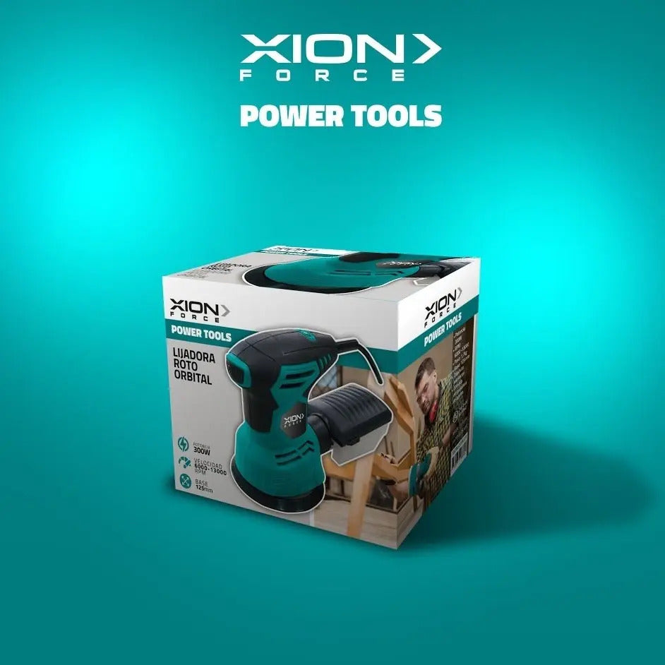 Lijadora Roto Orbital De Palma Xion 300w Xi-toolos30r Verde