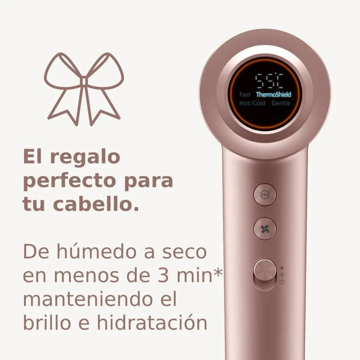 Secador De Pelo Philips Iónico Serie 8000 Bhd837 - Rosa Pálido