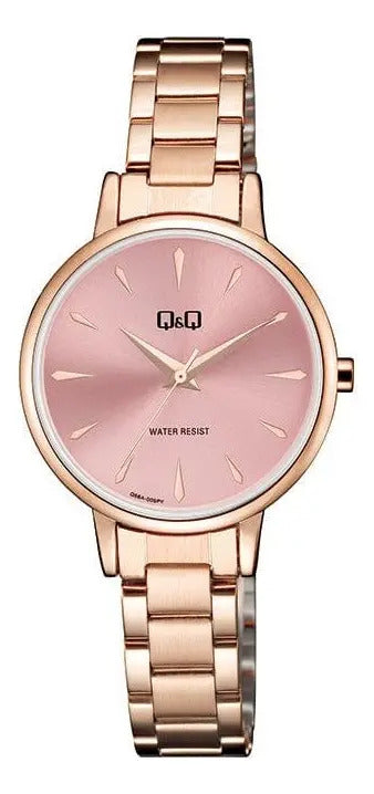 Reloj Q&q Metal 32mm - Q56a-005p - Rosa Claro Rosa