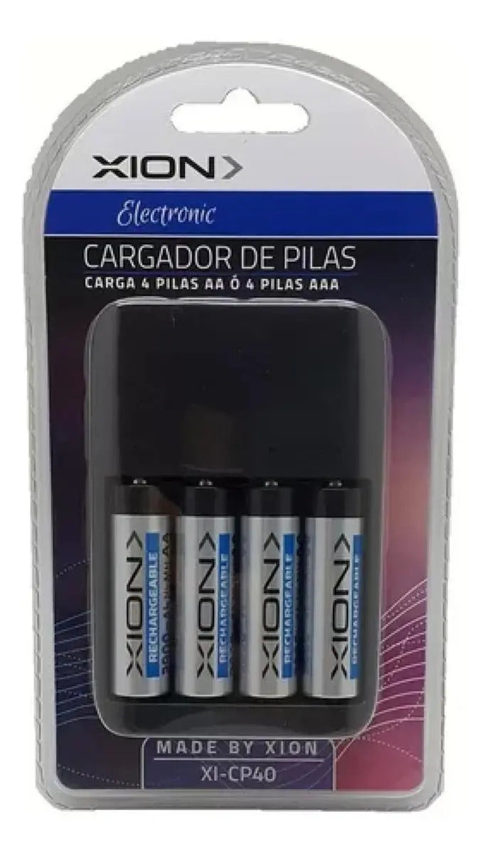 Cargador De Pilas Xion Conector Usb Xi-cp40