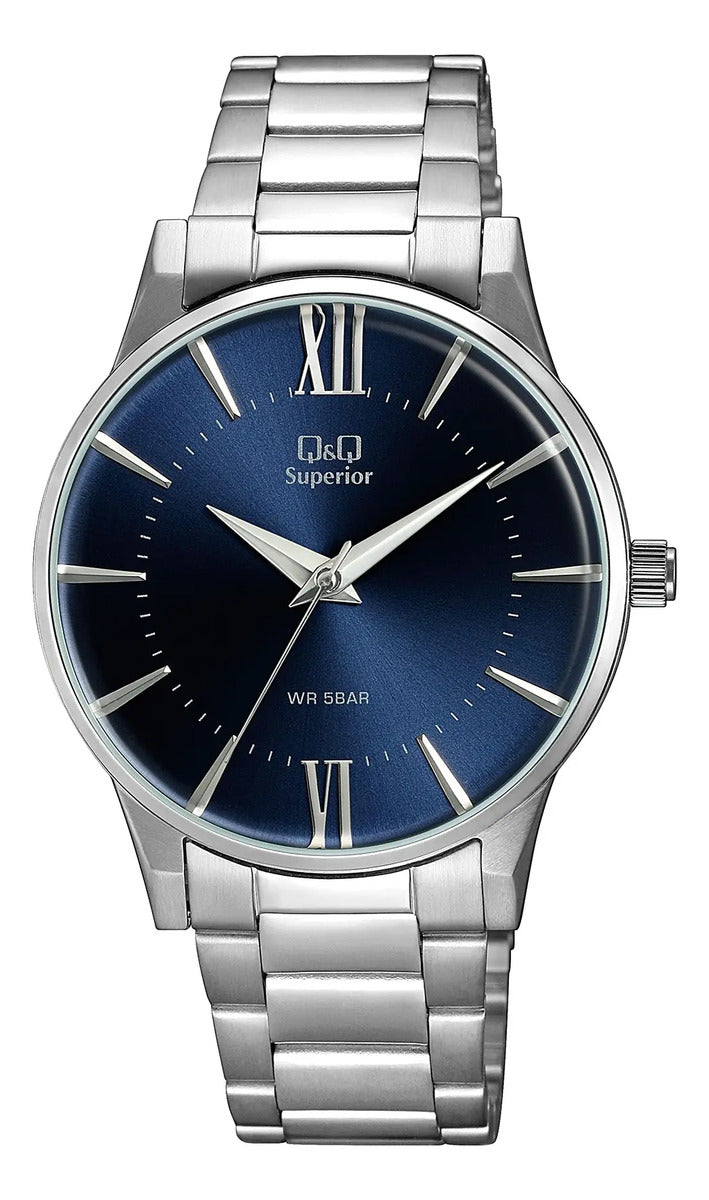 Reloj Q&q Metal Hombre 40mm S398j212y - Plateado