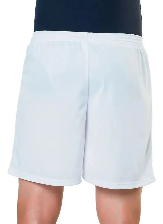 Short Adulto Deportivo Fútbol Cintura Elástica Elite Blanco M