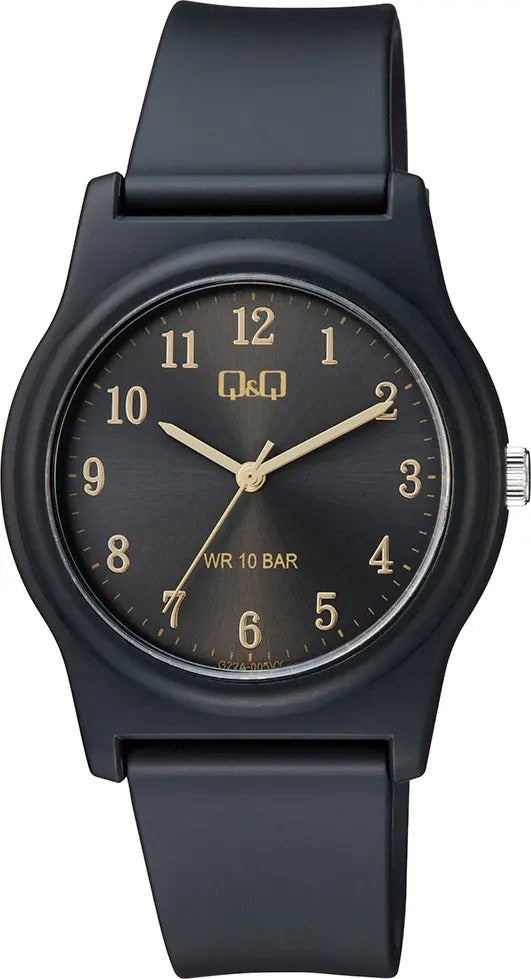 Reloj Q&q Silicona Hombre 38mm G22a-005vy - Negro