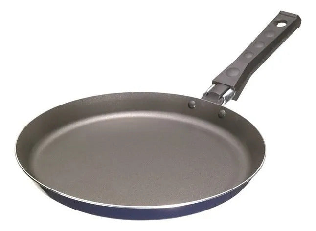 Panquequera Atlantic 22 Cm Cheff-flon - Gris (interior) / Azul (exterior)