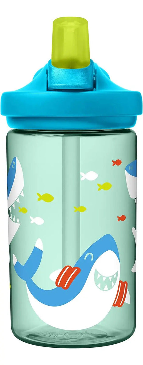 Botella Eddy+ Plus Kids Tiburón 400ml Camelbak - Celeste