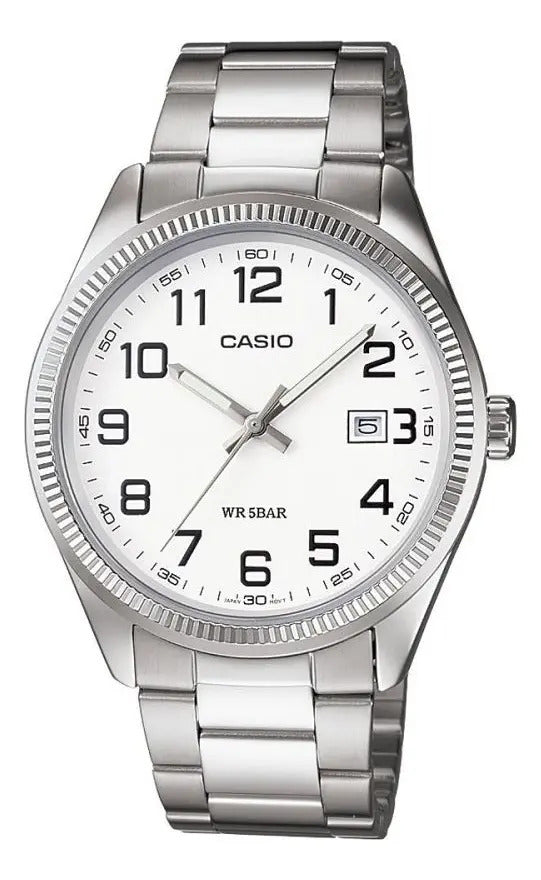 Reloj Casio Metal Hombre Mtp-1302d-7b - Plateado Blanco