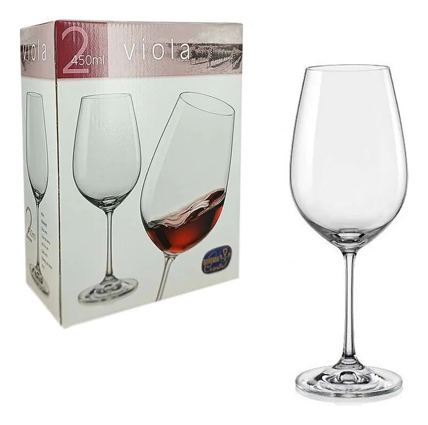 Set Copas Viola 450 Ml X 2 Bohemia - Transparente