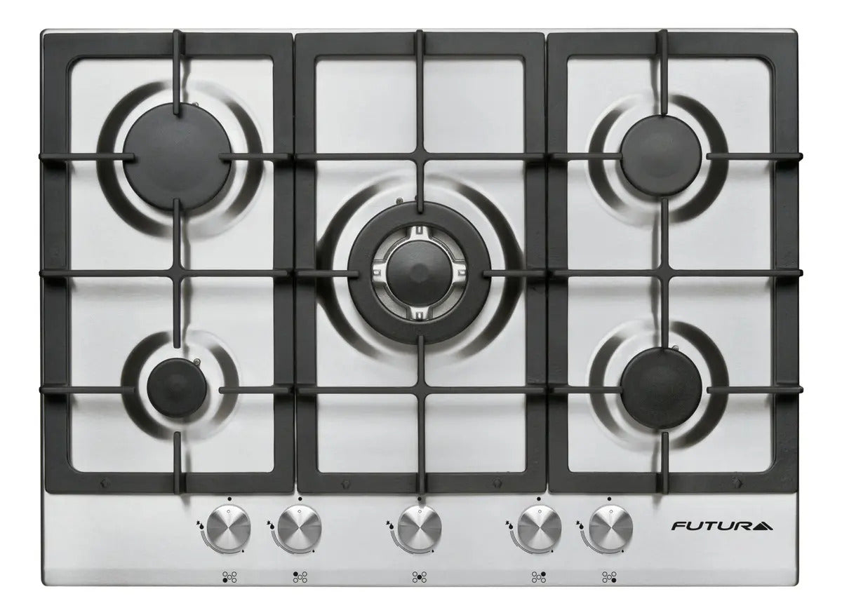 Anafe A Gas Futura 5 Hornallas Inox Fut-ag700x-5