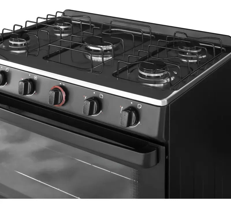 Cocina A Gas Smartlife 5 Hornallas Sl-kbr845b - Negro