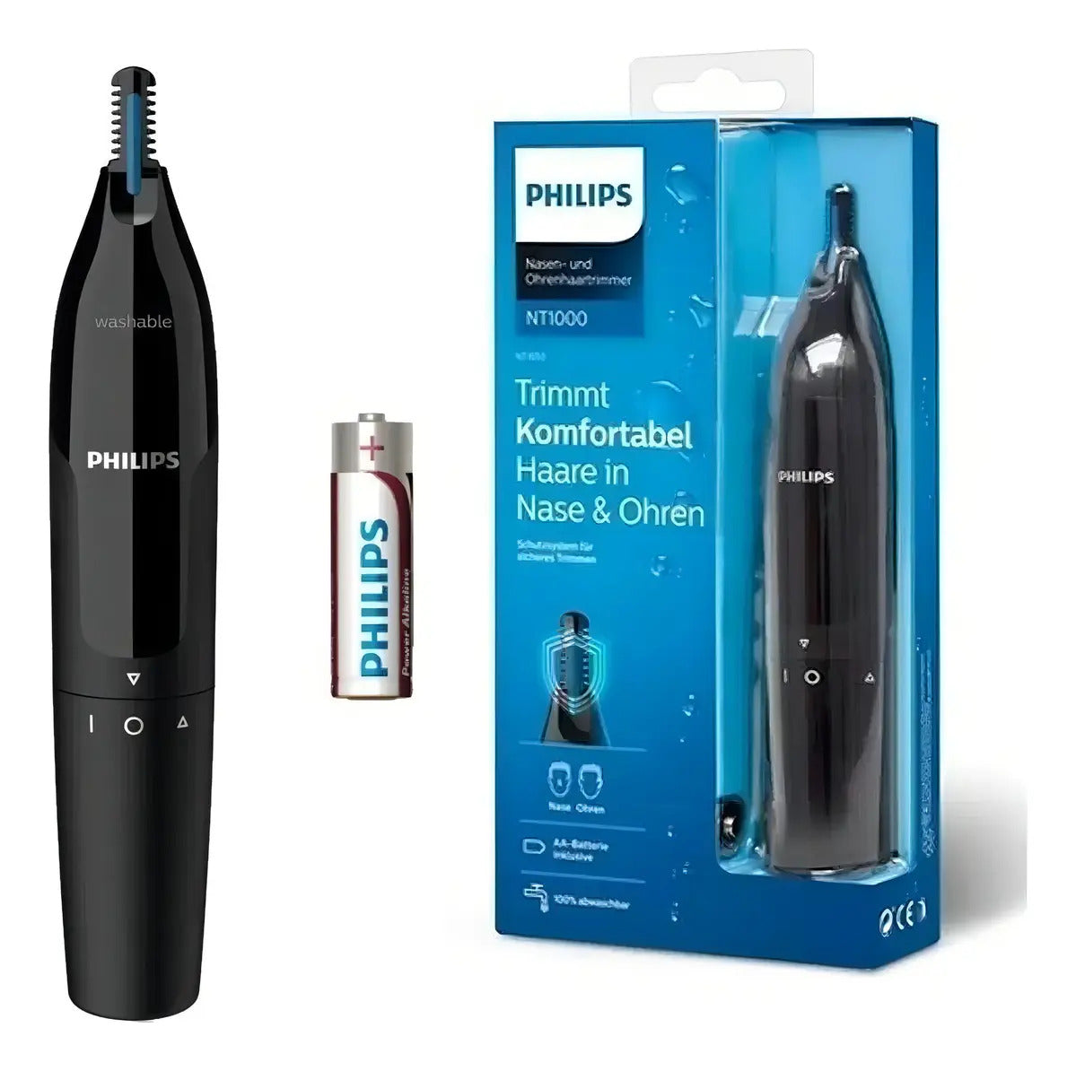 Recortador De Pelos Nariz Orejas Philips Nt1650 - Negro