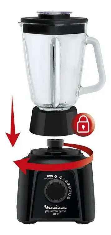 Licuadora Moulinex Power Mix 8 Velocidades - Negro