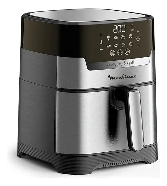 Freidora Sin Aceite Digital Moulinex Xl Acero Inox Gris