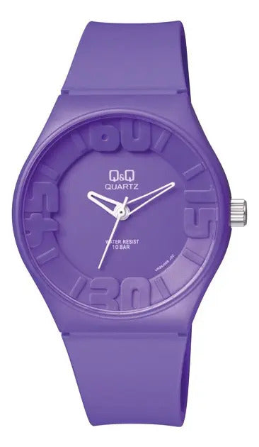 Reloj Q&q Silicona Dama 40mm Vr36j006y - Violeta