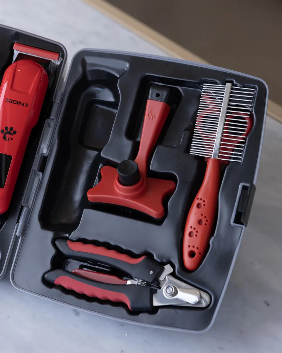Kit De Corte Para Mascotas Xion Inalámbrico Xi-hairpetkit Qo Rojo