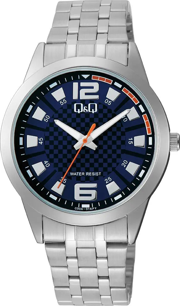 Reloj Q&q Metal Hombre 40mm C00a-016py - Plateado