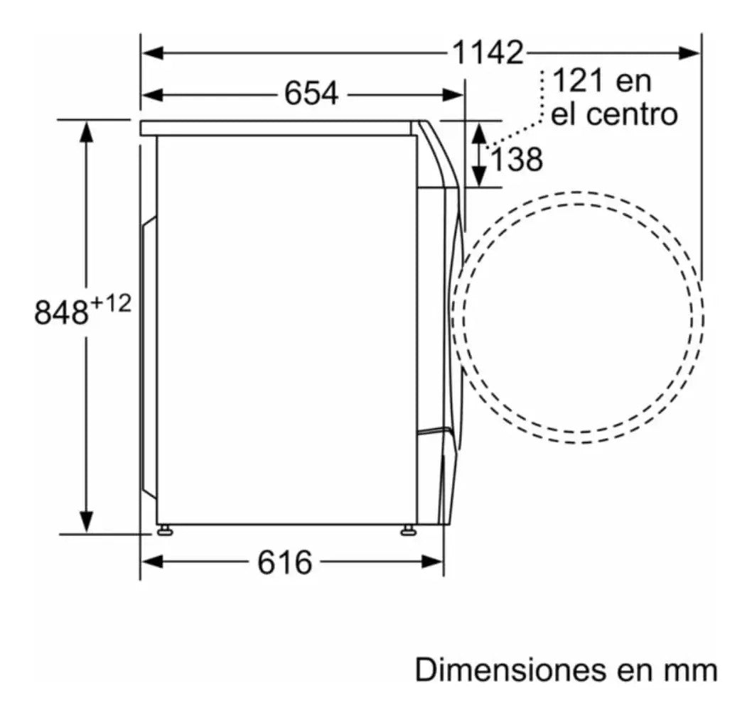 Lavadora Secadora Bosch 10,5/6 Kg Wnc254a0es - Blanco