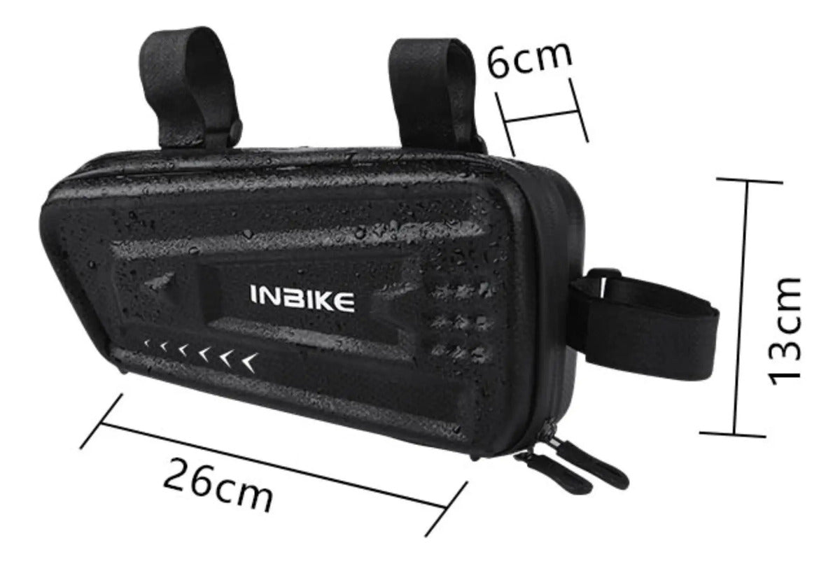 Bolso Cuadro Estuche Para Bici Impermeable Inbike - Negro