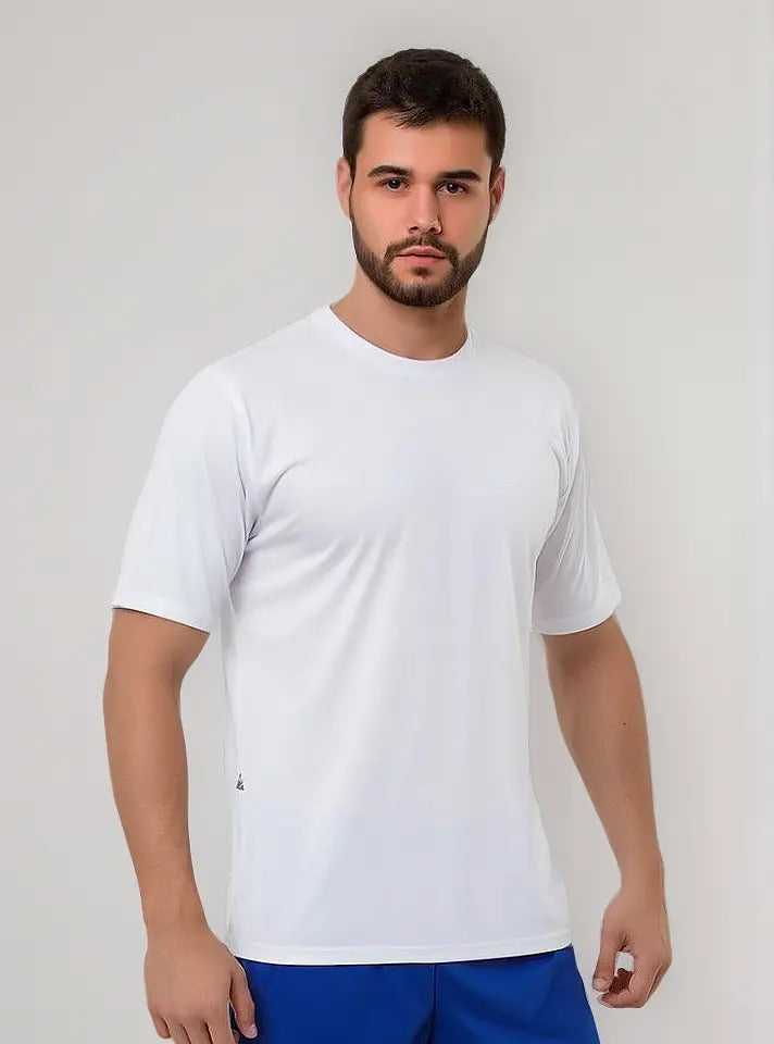 Remera Camiseta Hombre Secado Rápido Poliéster Elite Blanco 3xl