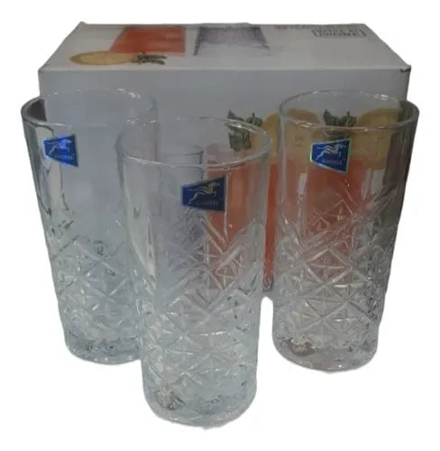 Set De 6 Vasos Altos Coctelería 380 mL