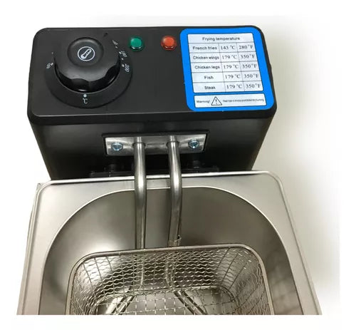Freidora Eléctrica Gourmet Con Aceite 4 Litros 2.000w - Acero