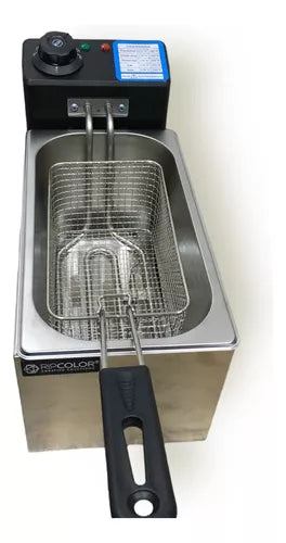 Freidora Eléctrica Gourmet Con Aceite 4 Litros 2.000w - Acero
