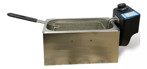 Freidora Eléctrica Gourmet Con Aceite 4 Litros 2.000w - Acero