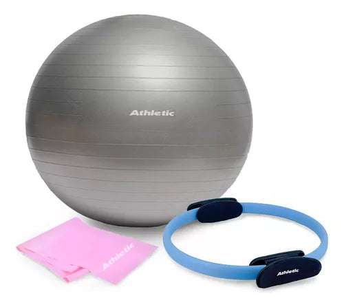 Pelota Pilates 65cm + Anillo + Banda Elástica