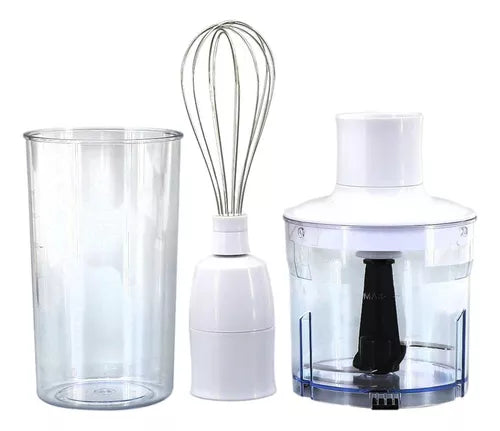 Mixer 650w Con Vaso, Batidor Y Picador