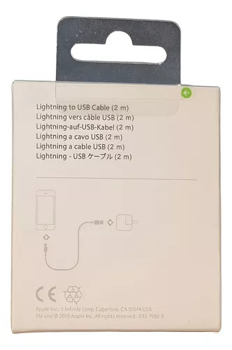 Cable De Carga USB A Lightning 2mt