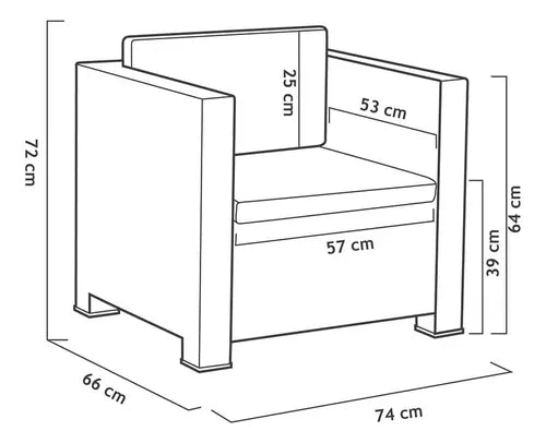 Set Sira Para Exterior Jardín / Piscina