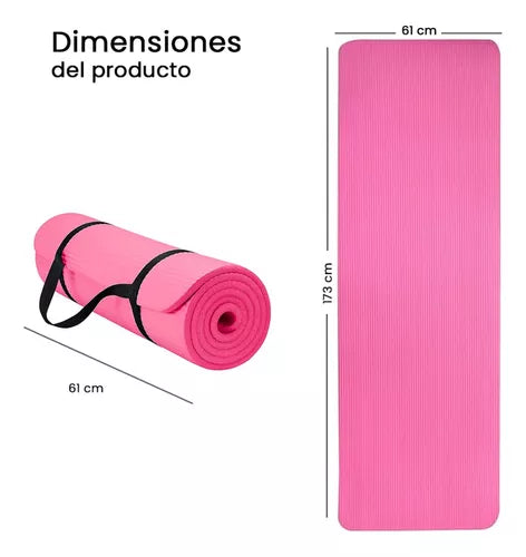 Colchoneta Mat De Yoga 10 Mm