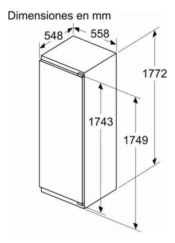 Heladera Integrable Panelable - Frío Natural