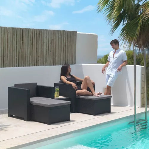 Set Sira Para Exterior Jardín / Piscina