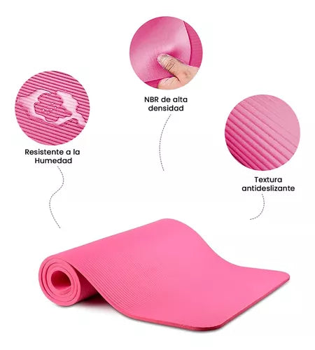 Colchoneta Mat De Yoga 10 Mm